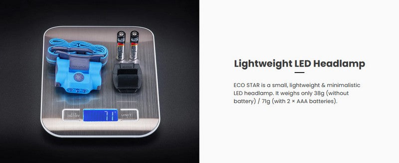ecoStar - Lampe frontale ou clip - 48 Lumens