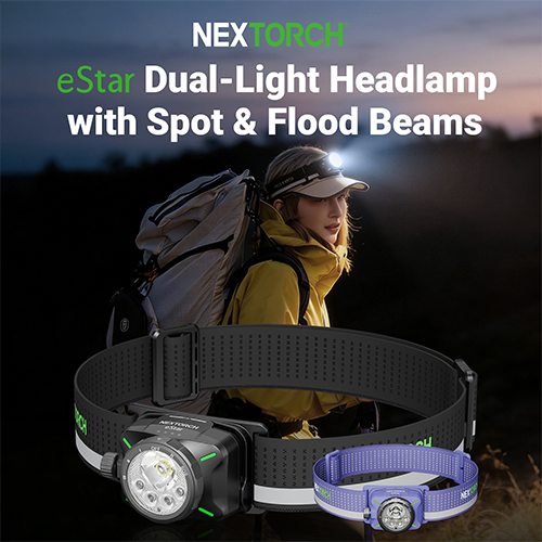 Nextorch eStar – Lampe Frontale Professionnelle – 1300 Lumens