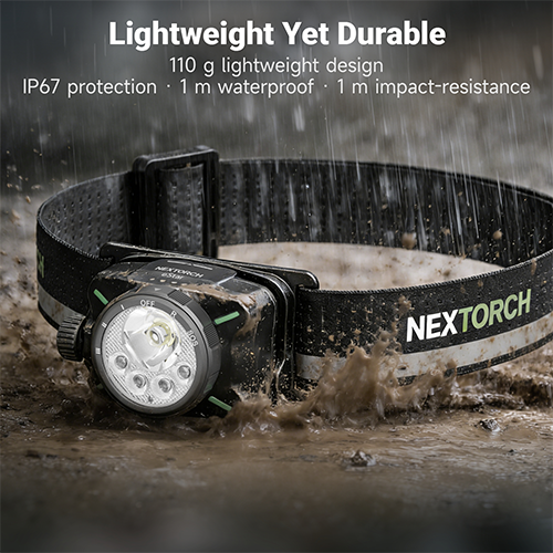Nextorch eStar – Lampe Frontale Professionnelle – 1300 Lumens