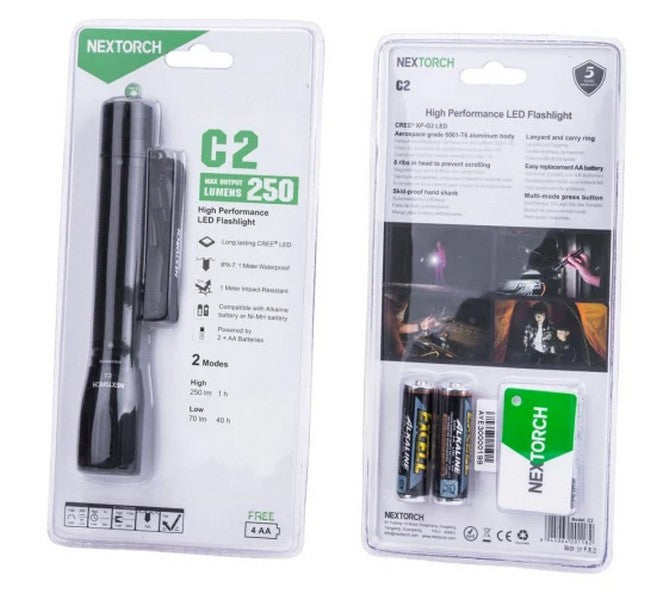 C2 - Lampe torche EDC - 250 Lumens