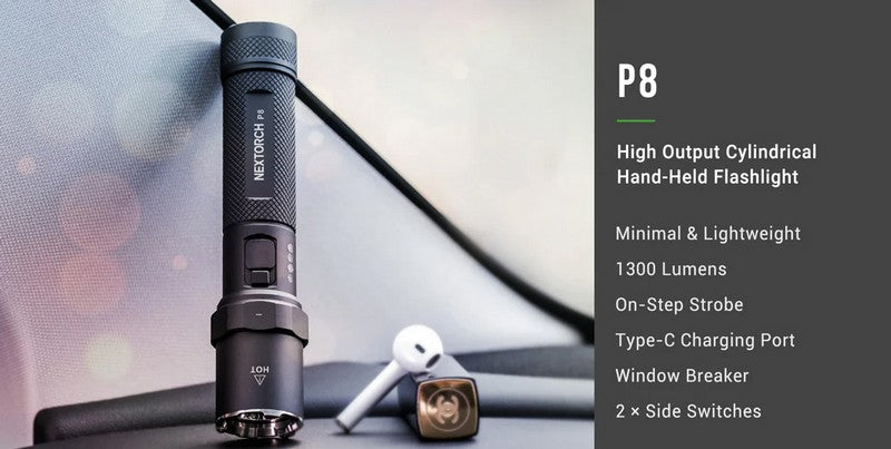 P8 - Lampe torche EDC - 1300 Lumens