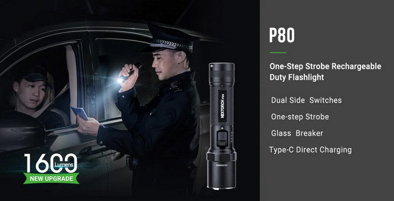 P80 - Lampe torche EDC - 1600 Lumens