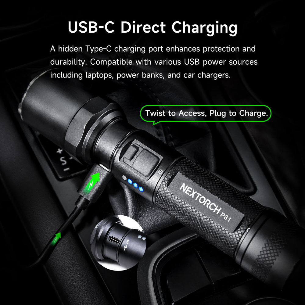 P81B - Lampe Torche 3700 Lumens rechargeable