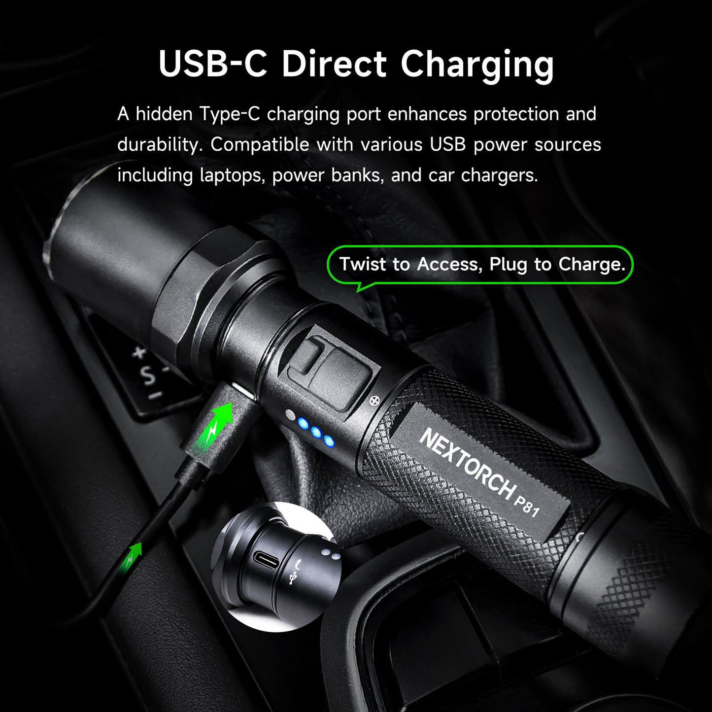 P81B - Lampe Torche 3700 Lumens rechargeable