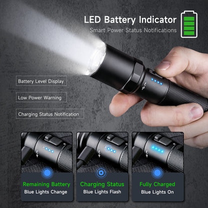 P81B - Lampe Torche 3700 Lumens rechargeable