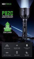 P82C - Lampe torche longue portée - 2200 Lumens