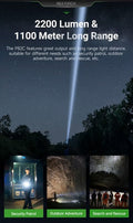P82C - Lampe torche longue portée - 2200 Lumens