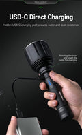 P82C - Lampe torche longue portée - 2200 Lumens