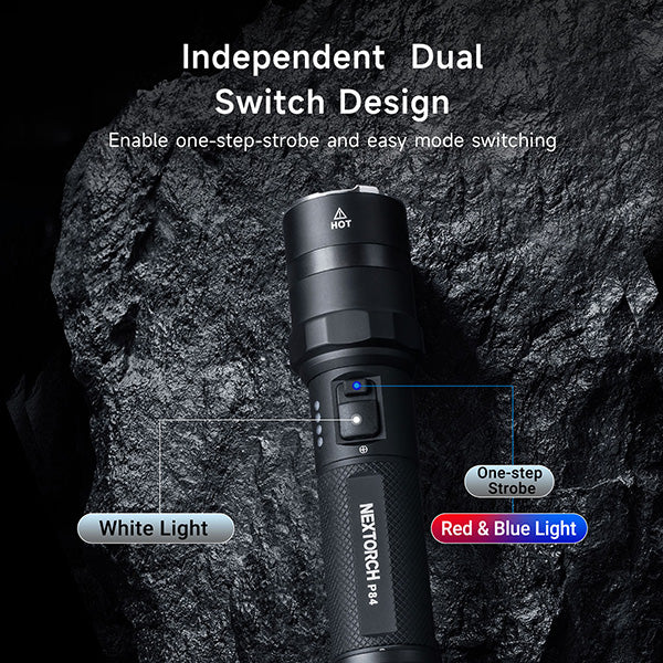 P84B - Lampe Torche 3700 Lumens rechargeable - balise de signalisation