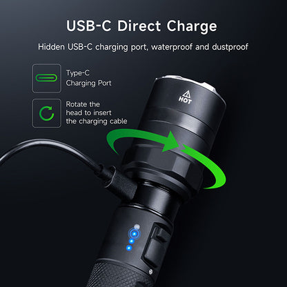 P84B - Lampe Torche 3700 Lumens rechargeable - balise de signalisation