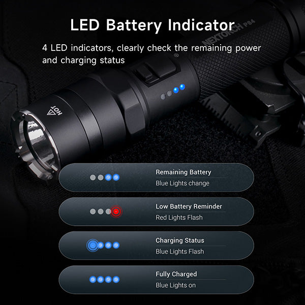 P84B - Lampe Torche 3700 Lumens rechargeable - balise de signalisation