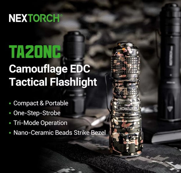 TA20NC - Lampe Torche Tactique - Camouflage - 1000 Lumens