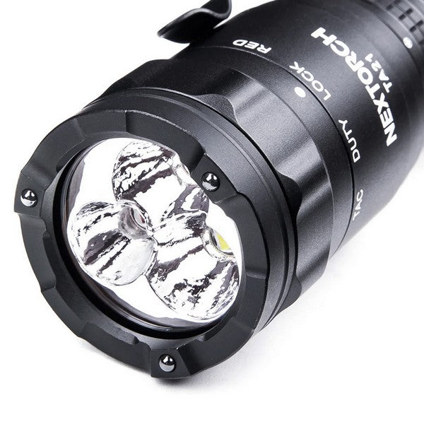 TA21 SET - Lampe Torche Tactique - lumière rouge - anneau tactique - 1300 Lumens