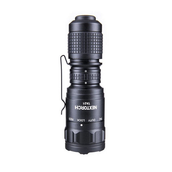 TA21 SET - Lampe Torche Tactique - lumière rouge - anneau tactique - 1300 Lumens