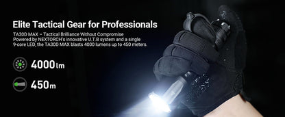 Lampe Torche Tactique Nextorch TA30D MAX SET - 4000 Lumens avec anneau tactique