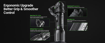 Lampe Torche Tactique Nextorch TA30D MAX SET - 4000 Lumens avec anneau tactique