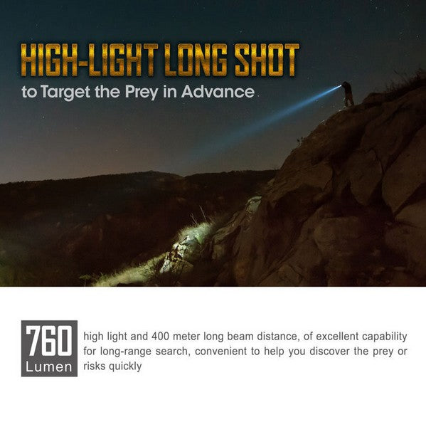 T5 SET - Lampe tactique Kit chasse - 760 Lumens