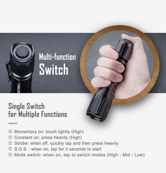 T5 SET - Lampe tactique Kit chasse - 760 Lumens