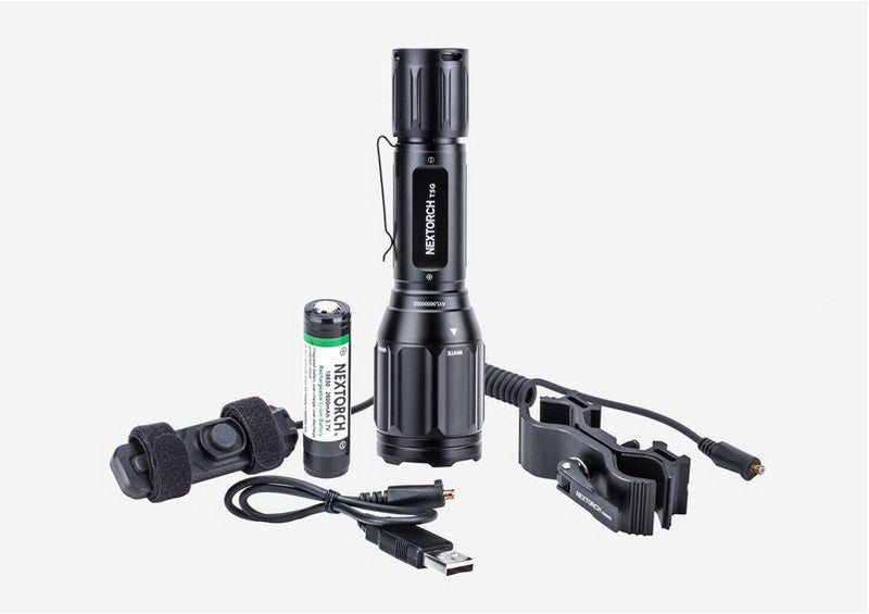 T5G V2 SET - Lampe tactique Kit chasse lumière blanche et verte - 1200 Lumens