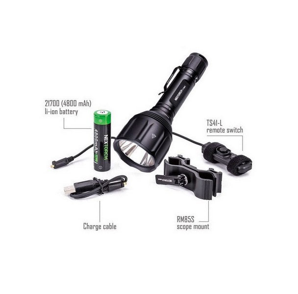 T7 MAX SET - Lampe tactique Kit chasse - 1200 Lumens