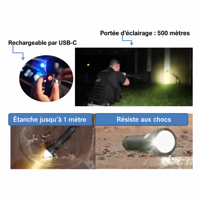 ED30 - Lampe torche rechargeable USB-C 1000 lumens