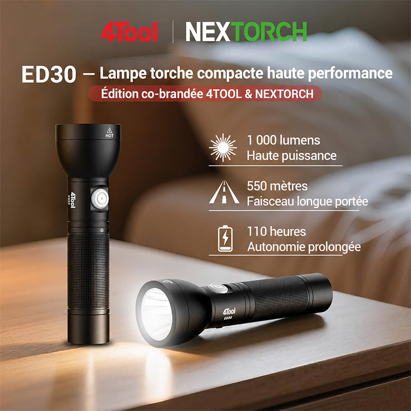 ED30 - Lampe torche rechargeable USB-C 1000 lumens