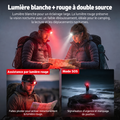 hiStar - Lampe frontale rechargeable 2300 lumens lumière blanche et rouge