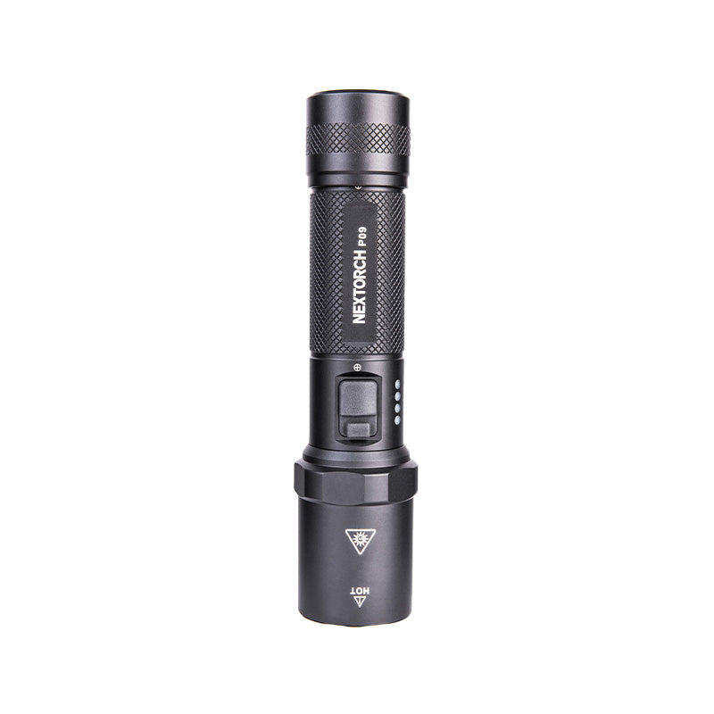 P09 - Lampe tactique 2000 lumens 4 sources blanc, UV, rouge et bleu