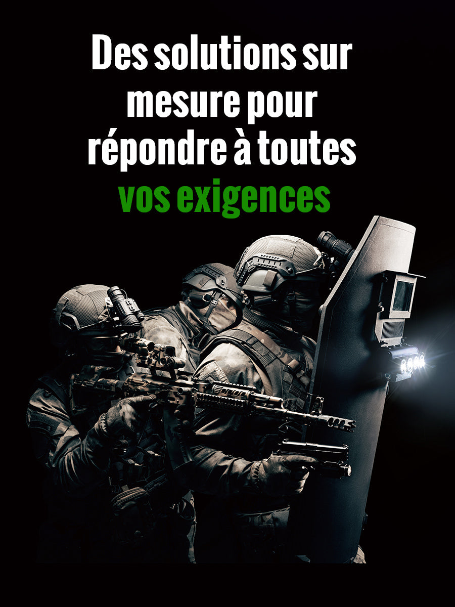 Nextorch France force d'assaut avec bouclier tactique des solutions sur mesure
